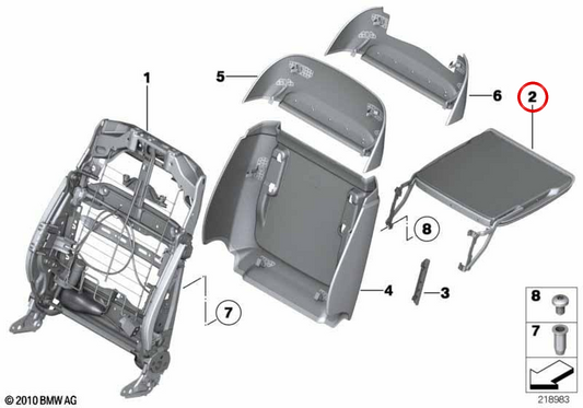 OEM -Lederklapptabelle 52107243047 für BMW F18, F02, F04. Original BMW.