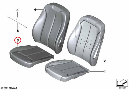 Fondo di base OEM 52107367483 per BMW F21, F22, F23, F32. BMW originale.