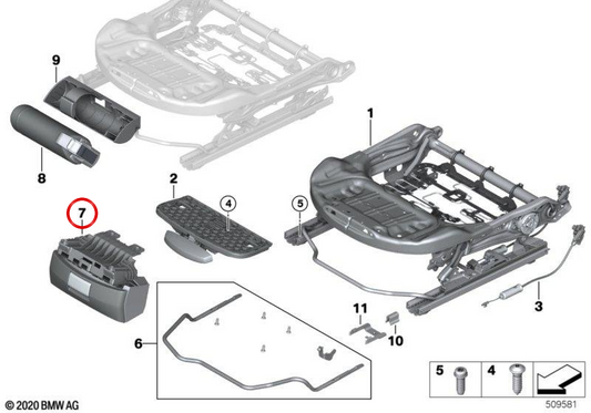 Linkes Ablagefach OEM 52107393683 für BMW 2 F45 Active Tourer, X1 F48, X2 F39, MINI Countryman F60... und mehr. Original BMW und MINI.