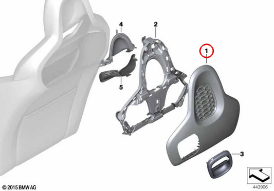 Paroi arrière gauche OEM 52107403811 pour MINI F56, F56 LCI, Cabrio F57, Cabrio F57 LCI. MINI d'origine.