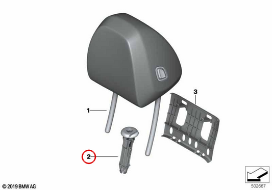 Guida a pesting con blocco 52107470334 per BMW G42, G20, G21, G22, G23, G26, G01, G08, G02, G07. BMW originale.