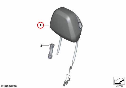 Prestrabzas Komfort in Leder OEM 52107495198 für BMW G14, G15, G16. Original BMW.