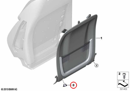 EVELOLECEDORA COVER OM 52107942436 for BMW G14, G15, G07. Original BMW.