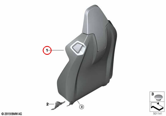 Supporto in pelle OEM 52108081670 per BMW F93. BMW originale.