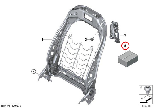 Petits pièces pour le câble Bowden OEM 52108094360 pour BMW G42, G87, G22, G82, G83, F91. BMW d'origine.