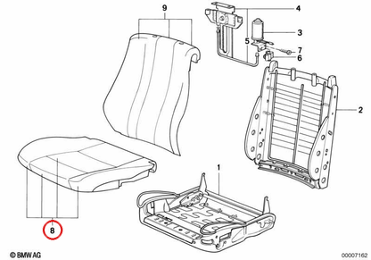 OEM 52108101803 front seat support for BMW E34, E32. Original BMW.