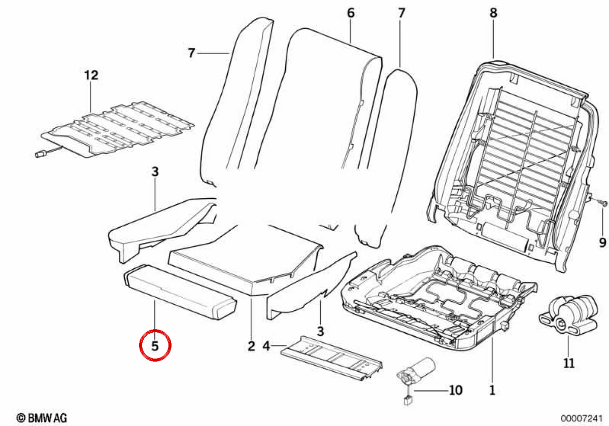 OEM 52108128186 Supporto supporto per BMW E31. BMW originale.