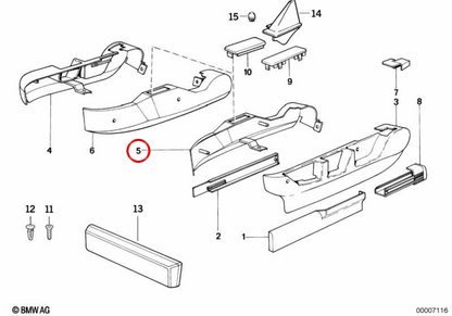 OEM di destra TEEM 52108154494 per BMW E34, E32. BMW originale.