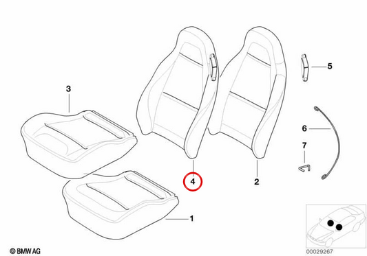 Supporto in pelle sinistra futura OEM 52108413145 per BMW X5 G05, X6 G06. BMW originale.