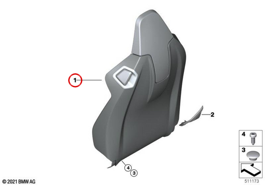 M-SUPORT IZQUIERDO OEM 52108745177 per BMW G42, G87, G22, G82, G83. BMW originale.
