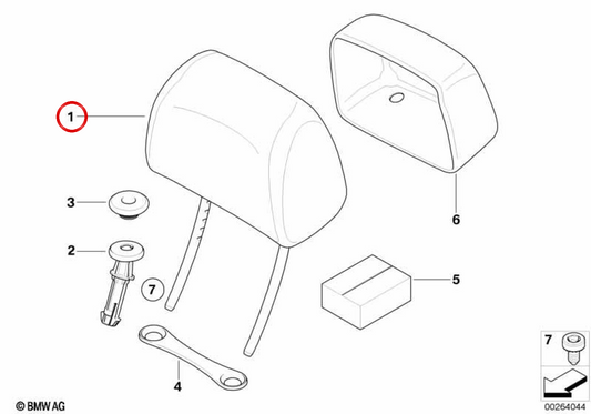 Cuir Plubezas OEM 52109149537 pour BMW E70, E71. BMW d'origine.