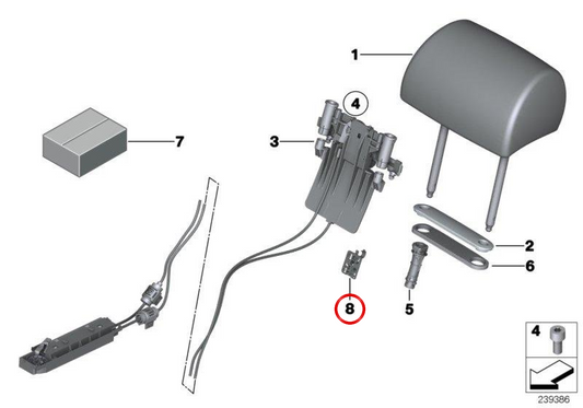OEM 52109176089 Clip de fixation pour BMW F06, F12, F13. BMW d'origine.