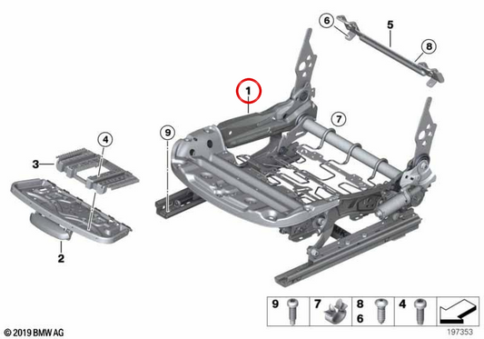 Meccanismo elettrico del sedile sinistro OEM 52109176155 per BMW E89. BMW originale.