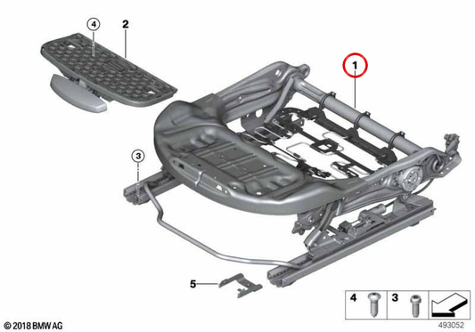 Mécanisme a quitté Sports OEM 52109490103 pour BMW G29. BMW d'origine.