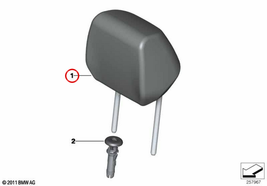 Porterio in pelle sintetica OEM 52109871966 per BMW F40, F44. BMW originale.