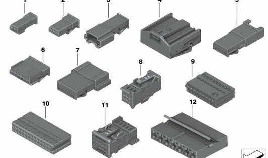 Logement féminin universel non équilibré pour BMW Series 1 E81, E82, E87, F20, série 3 E46, F30, série 4 F32, série 5 E60, série 6 E63, série 7 E65, X1 E84, X3 E83, X5 E53, X6 E71, Z4 E85 (OEM 61139227697). BMW d'origine.