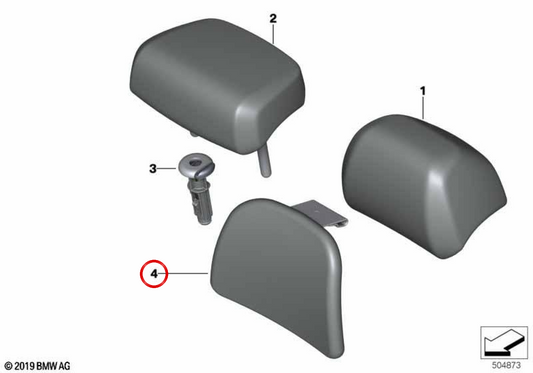 Cojín Pupple Comfort OEM 52205A31424 für BMW G06, G07. Original BMW.