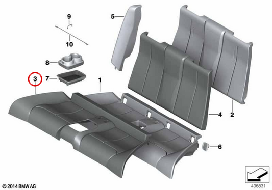 OEM 52206840156 fabric seat cover for BMW F23. Original BMW.