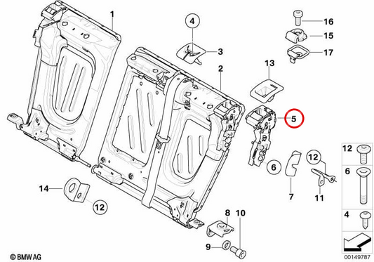 Porte arrière gauche OEM 52207118819 pour BMW E81, E87, E90, E91, F25. BMW d'origine.