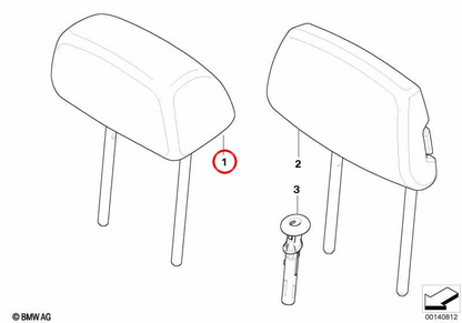 Porta in pelle Simile OEM 52207152314 per BMW E82, E90, E91. BMW originale.