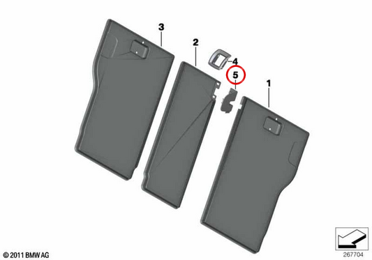 Tampa de bloqueio OEM 52207311342 para BMW F30, F31, F34, F32, F36. BMW genuíno.