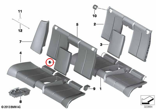 LEATHER POWER OEM 52207327474 FOR BMW F33. Original BMW.