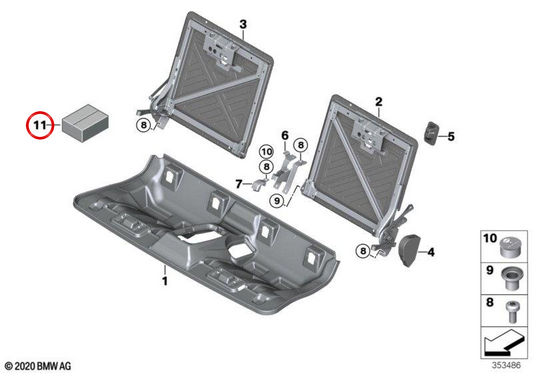 OEM 52207388658 Reparaturkit für BMW i3 (I01). Original BMW.
