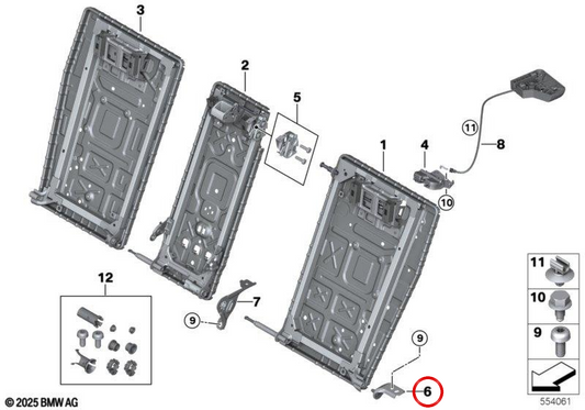 OEME EXTERNAL SUPPORT OEM 52207399240 for BMW G20, G22, G82. Original BMW.