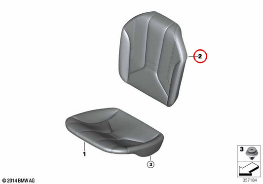 Support en cuir OEM 52207416444 pour BMW i8 i12. BMW d'origine.