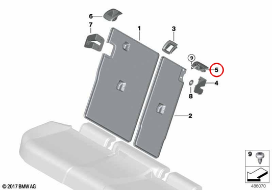 Embels Sortie OEM 52207474121 pour BMW G21, G81, G26, G01, G08, F97, G02, F98. BMW d'origine.