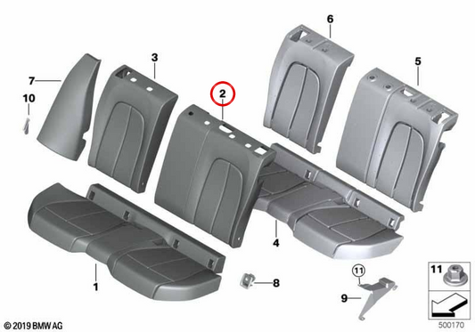 OEM 52208096773 Fondateur de support gauche pour BMW F40. BMW d'origine.