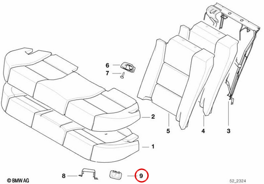 Emcellecator OEM 52208177175 für BMW E38. Original BMW.