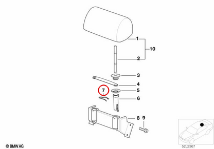 OEM elastic ring 52208221511 for BMW E39. Original BMW.