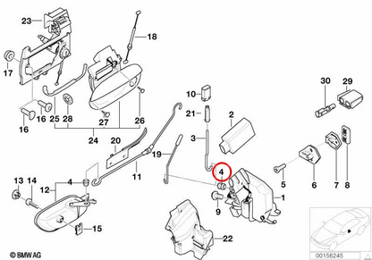 Pasacables OEM 5220823899 for BMW E21, E30, E36, E12, E28, E34, E39, E24, E23, E32, E38, E31, Z1, Z3. Original BMW.