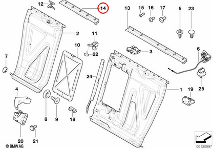 OEM Right Edge Protector 52208248180 für BMW E46. Original BMW.