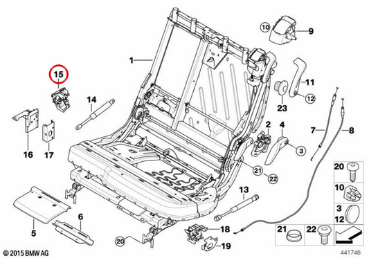 OEM 52209120130 Höhe Blockmikrointerrupter für BMW E70, F15. Original BMW.