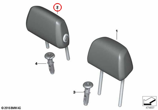 Porta centrale posteriore in pelle OEM 52209890534 per BMW F40. BMW originale.