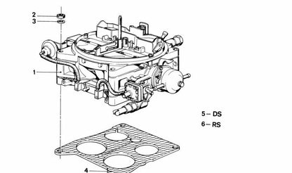 Junta OEM 13111271960 para BMW E21 y E12. Compatible con todos los modelos con motor M20 y carburador 4A1. Original BMW.