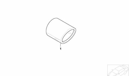 Moldura escape cromo OEM 82122210099 para MINI R50, R52. Original MINI.