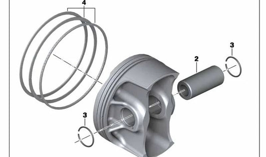 Pistón OEM 11258530237 para motos BMW R 1200 GS, R 1200 GS Adventure, R 1200 RT, R 1200 R, R 1200 RS. Original BMW Motorrad.