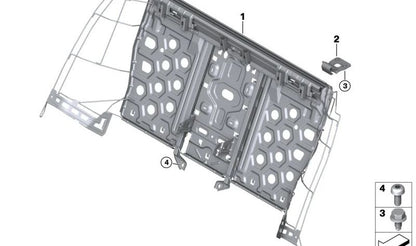 Soporte izquierdo respaldo trasero OEM 52207346699 para BMW F52, F30 (todos), Original BMW.