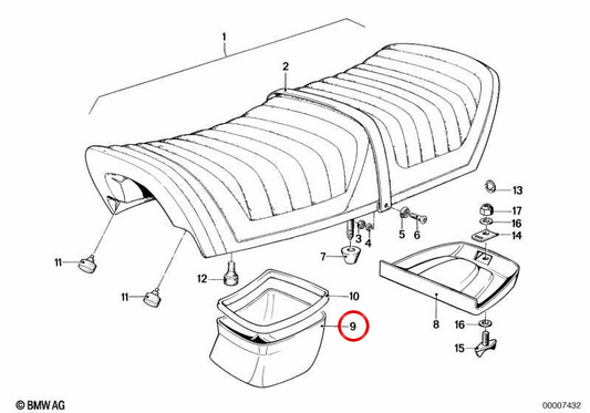 OEM Toolbox 52531236175 per BMW E23, E24, E28, E30, E31, E32, E34, E36. BMW originale.