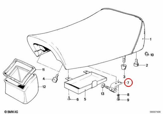 Bisagra de capó OEM 52531236948 para BMW E30. Original BMW.