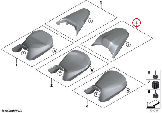Sedia passeggero comfort riscaldata nera OEM 52531541511 per moto BMW R 1300 GS (KA1) Original BMW Motorrad