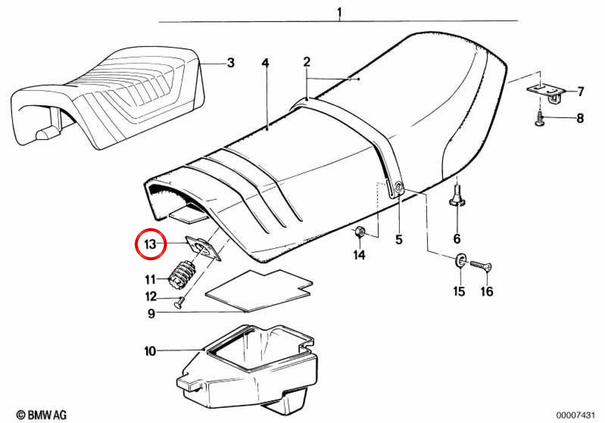 OEM Roscada Plate 52532302081 pour BMW E30, E31, E32, E34, E36, Z1. BMW d'origine.