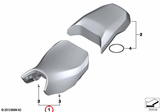 Sella pilota nera OEM 52538526053 per BMW R 1200 GS Adventure, R 1250 GS Adventure (K51). Originale BMW Motorrad.