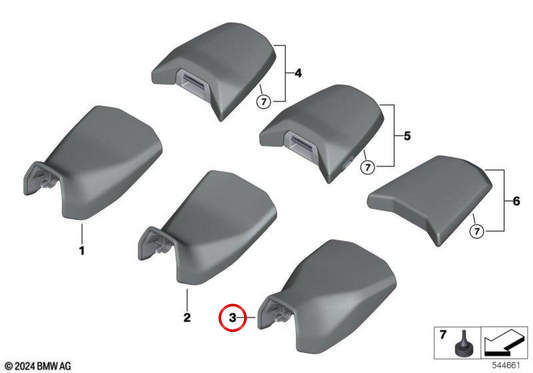 Sella pilota comfort riscaldata alta nera OEM 52538829433 per moto BMW R 1300 GS Adventure (KA2) Original BMW Motorrad