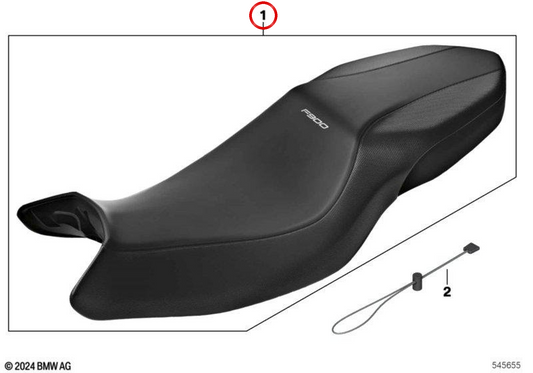 Asiento corrido confort negro OEM 52539480753 para motos BMW F 900 R, F 900 R A2, F 900 XR, F 900 XR A2… y más. Original BMW Motorrad.