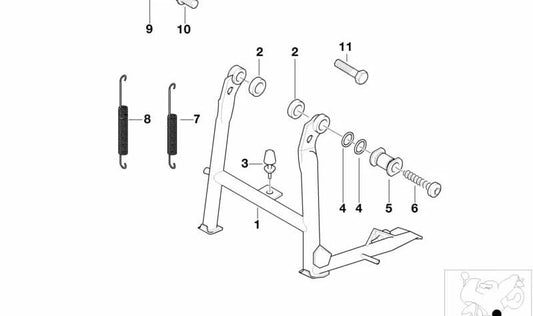 Supporto a molla di tensione OEM 4652331990 per BMW Motorrad R1100S, R1100RS. BMW MOTORAD originale.