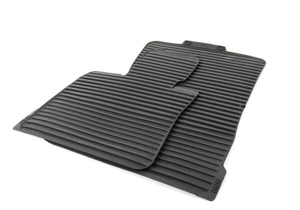 Alfombrillas de goma delanteras antracita OEM 51472231953 para BMW X5 E70, X5 E70 LCI, X6 E71. Original BMW.